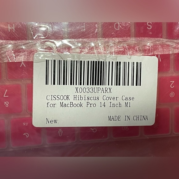 CISSOOK - Hibiscus Cover Case for MacBook Pro 14” M1 Keyboard Cover - Picture 4 of 8